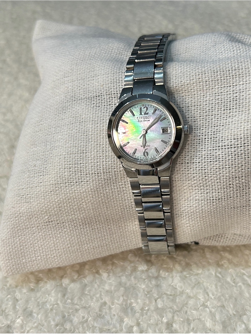 Women’s Citizens Silhouette Eco-Drive Mother of Pearl Watch